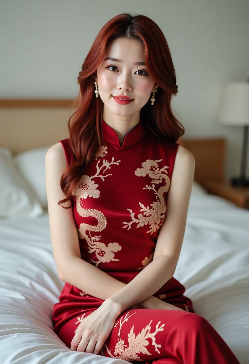 郭母与小女儿在车站告别的画面